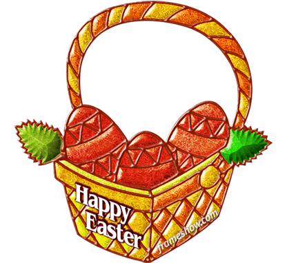 Happy Easter basket image frame