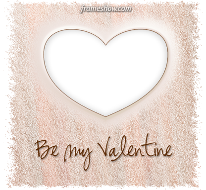 be my valentine e-card photo frame