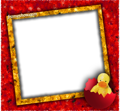 Easter chicken photo frame